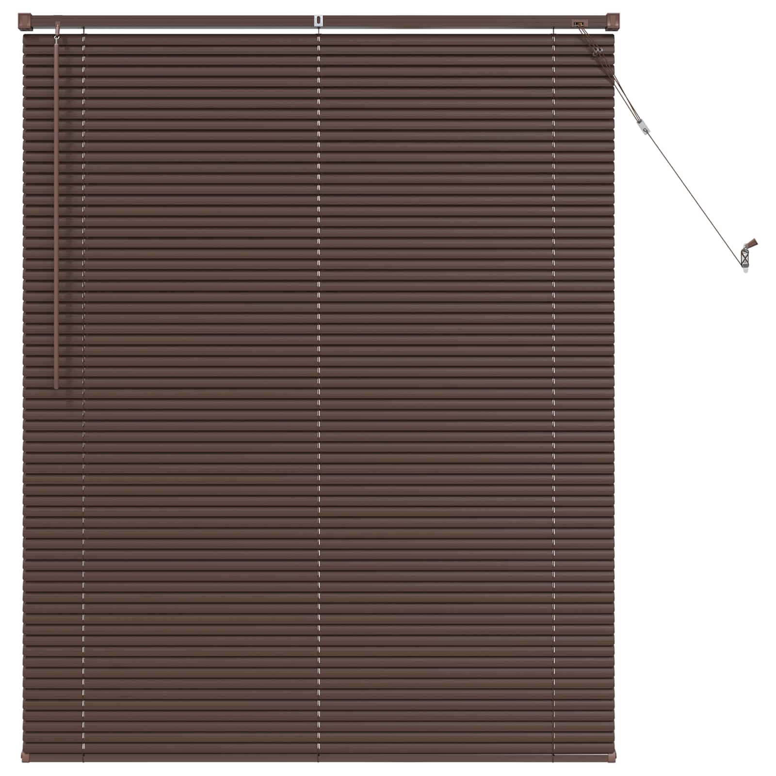 Venēcijas žalūzijas Tumši brūnas ar rakstu 150 x 110 cm PVC