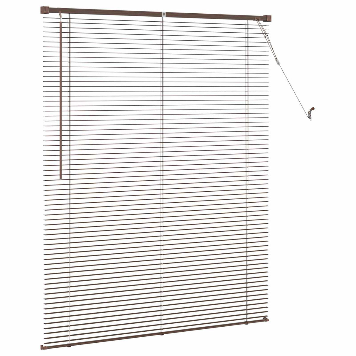 Venecijos žaliuzės Tamsiai ruda su raštu 150 x 120 cm 25 mm PVC