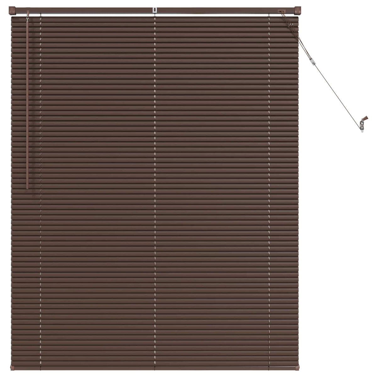 Venecijos žaliuzės Tamsiai ruda su raštu 150 x 120 cm 25 mm PVC