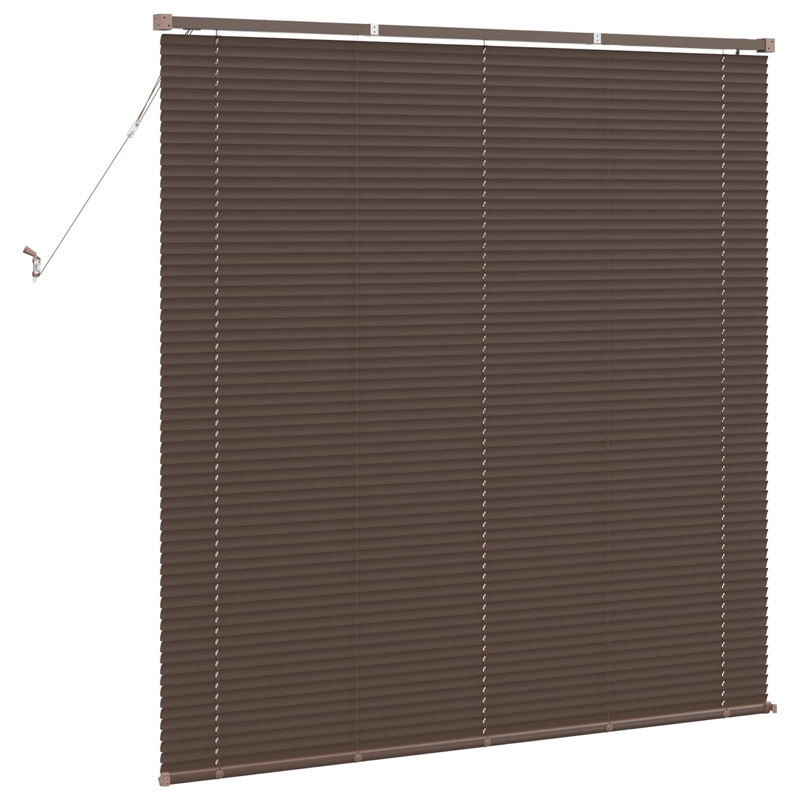 Venēcijas žalūzijas Tumši brūnas ar rakstu 150 x 130 cm PVC