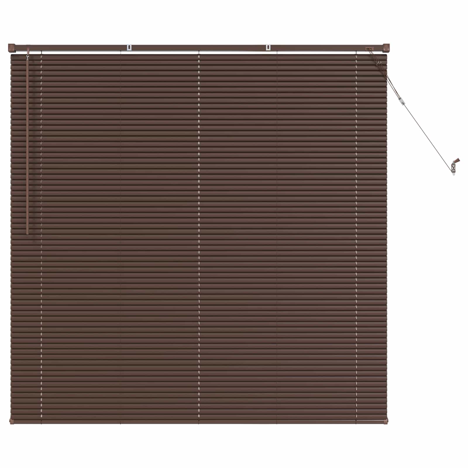 Venēcijas žalūzijas Tumši brūnas ar rakstu 150 x 130 cm PVC