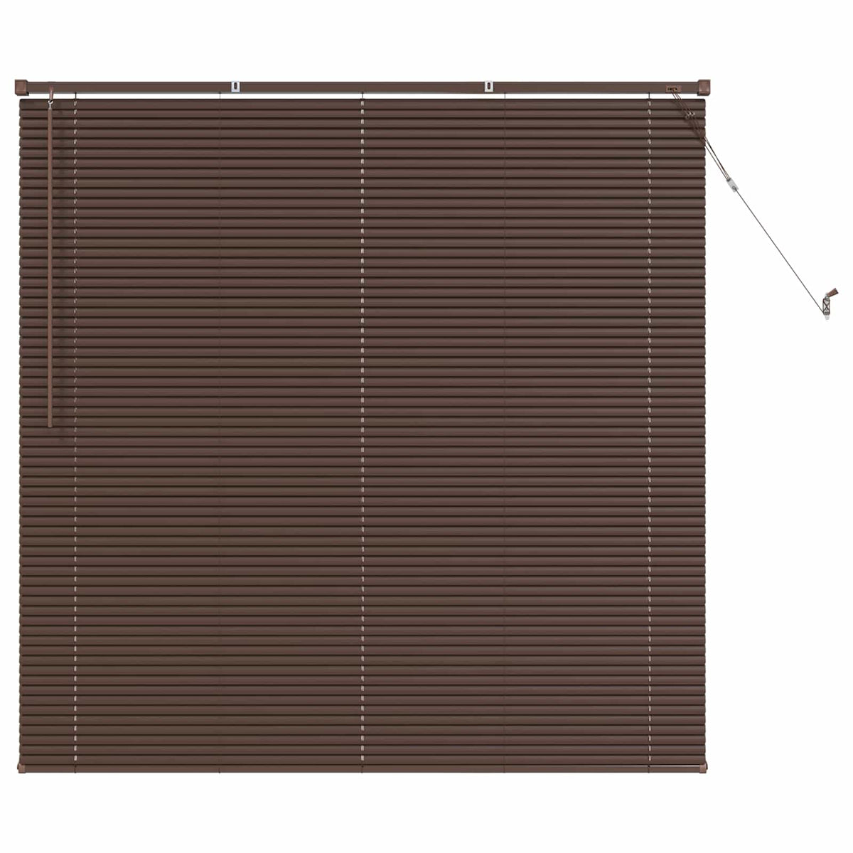 Venecijos žaliuzės Tamsiai ruda su raštu 150 x 150 cm 25 mm PVC