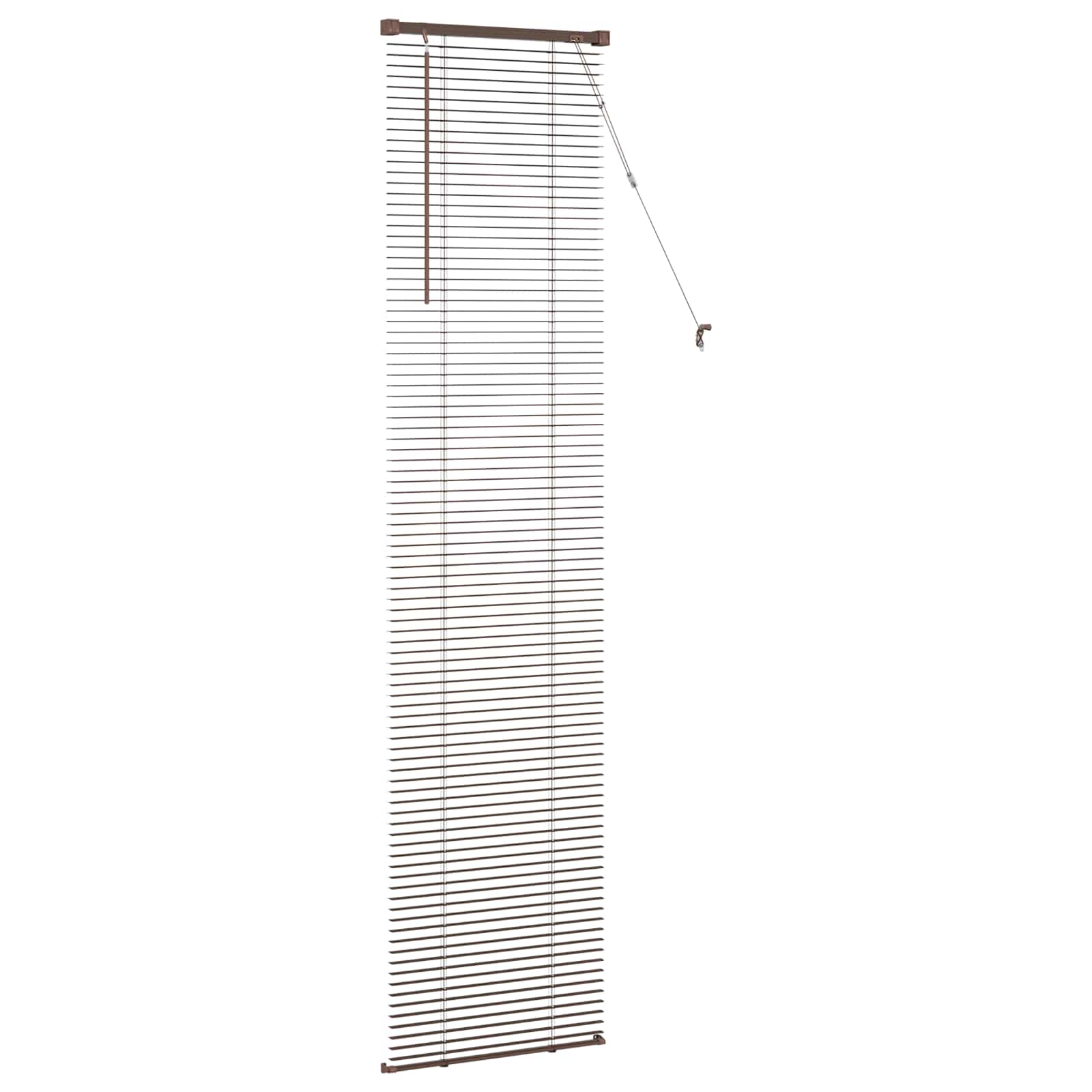 Venecijos žaliuzės Tamsiai ruda su raštu 213 x 40 cm 25 mm PVC