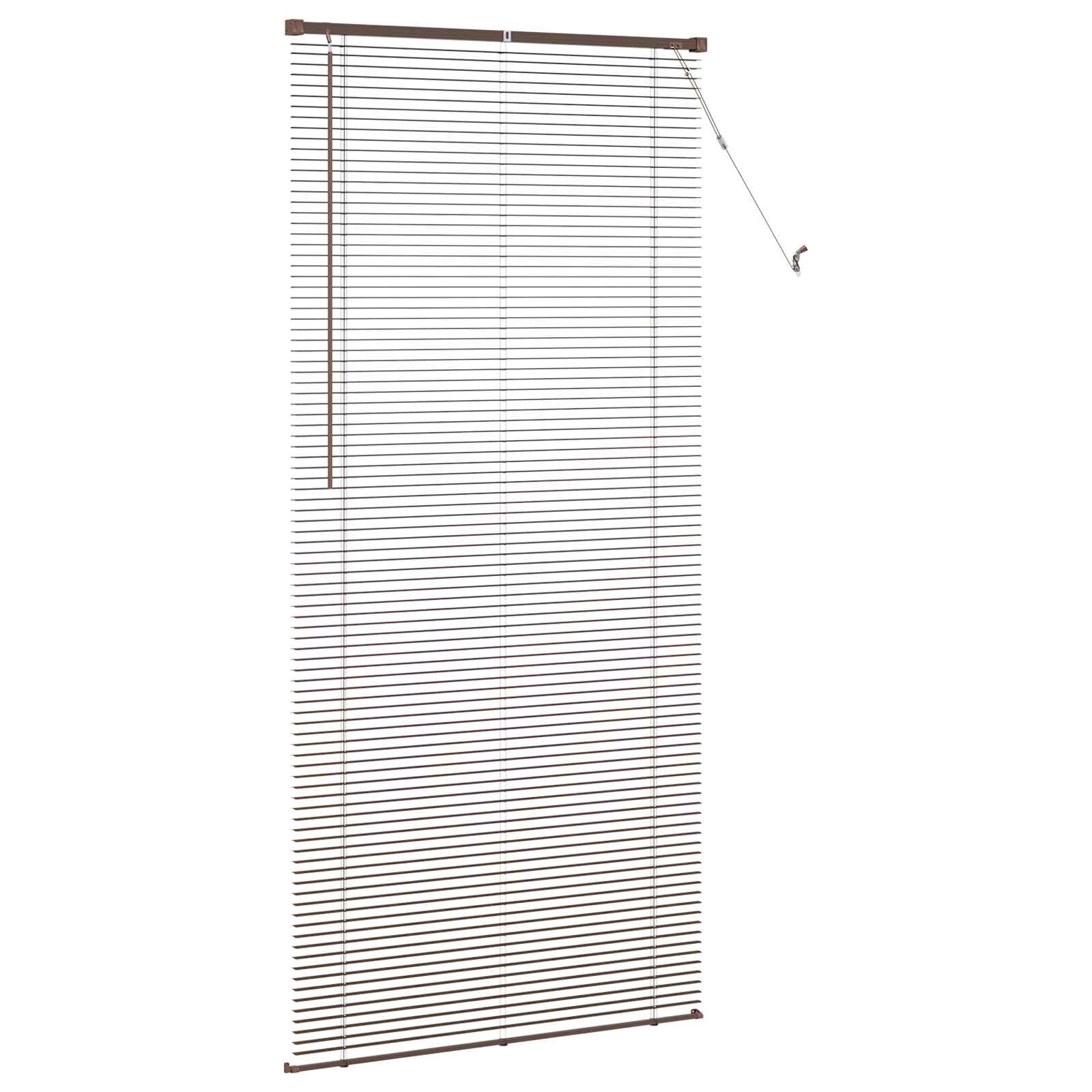 Venēcijas žalūzijas Tumši brūnas ar rakstu 213 x 100 cm PVC