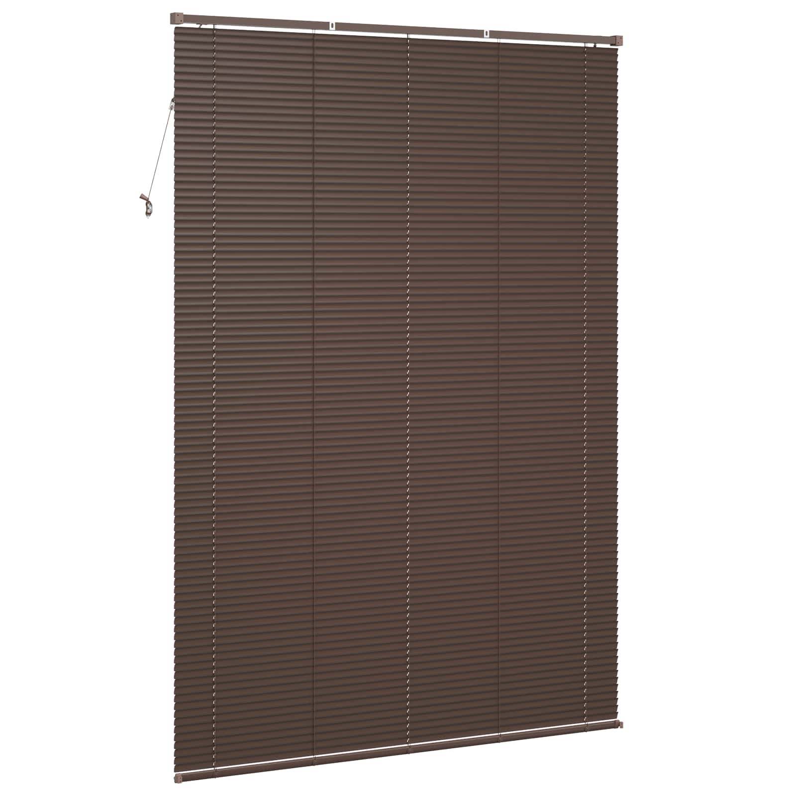 Venēcijas žalūzijas Tumši brūns ar rakstu 213 x 130 cm PVC