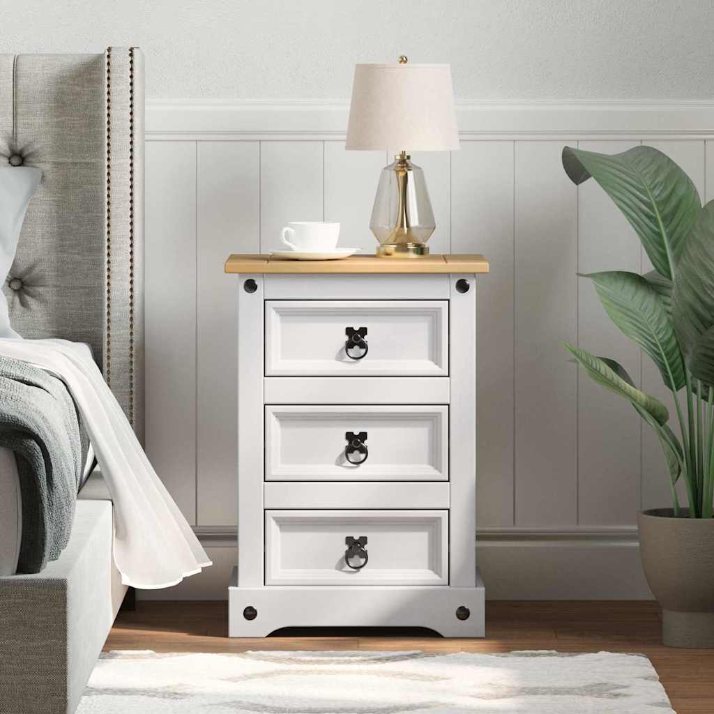 Naktinis staliukas Balta 45 x 35 x 64 cm Kietos pušies mediena