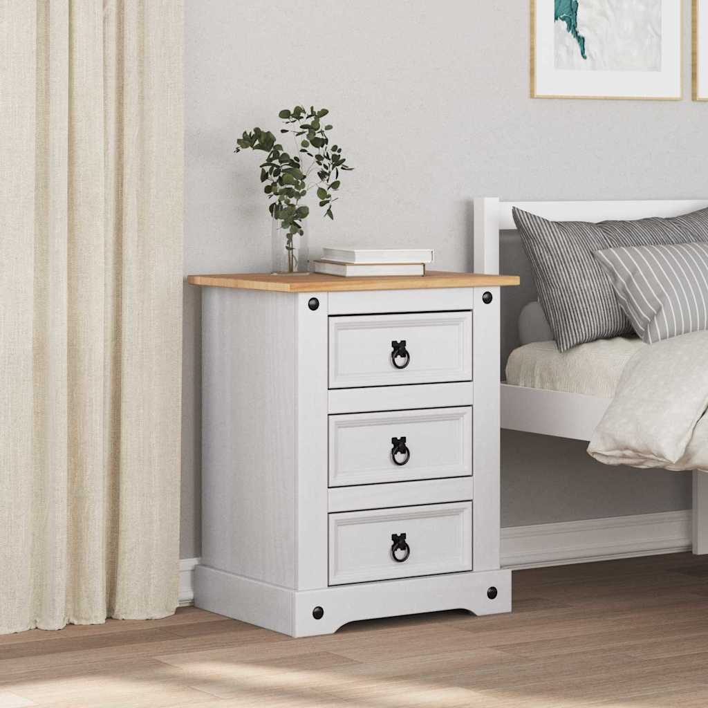 Naktinis staliukas Balta 53 x 39 x 66 cm Kietos pušies mediena