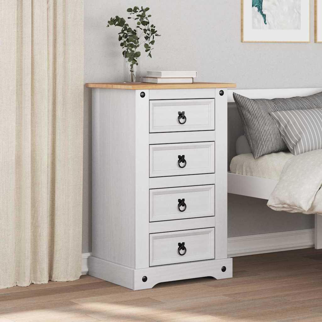 Naktinis staliukas Balta 53 x 39 x 84 cm Kietos pušies mediena