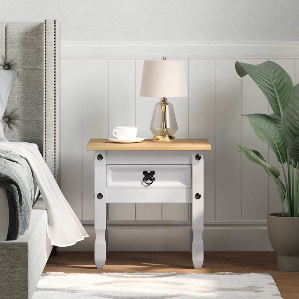 Coffee table with drawer White 50 x 50 x 50 cm