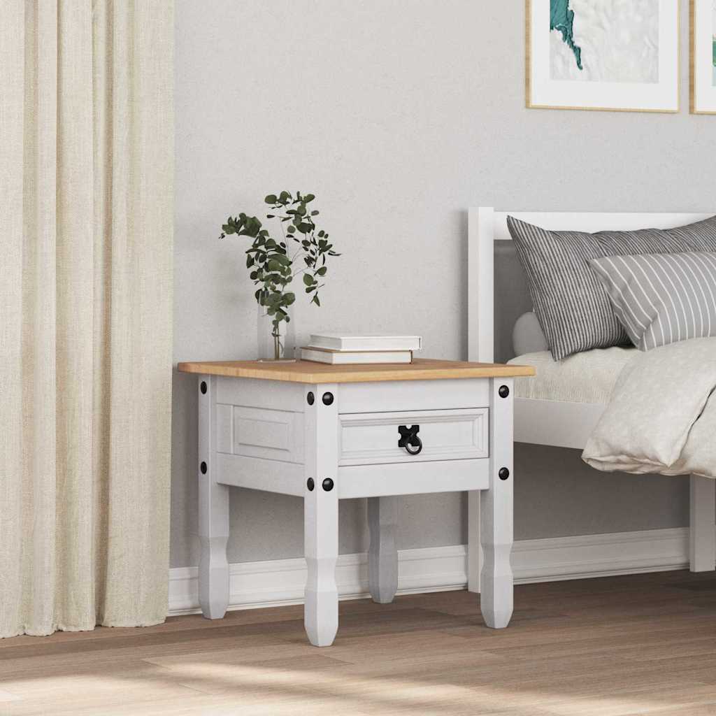 Coffee table with drawer White 50 x 50 x 50 cm