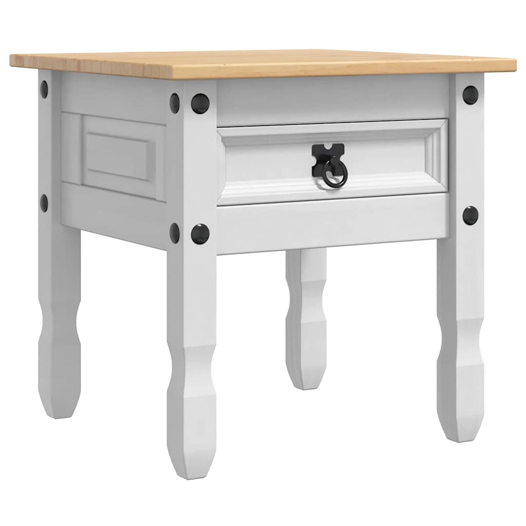 Coffee table with drawer White 50 x 50 x 50 cm