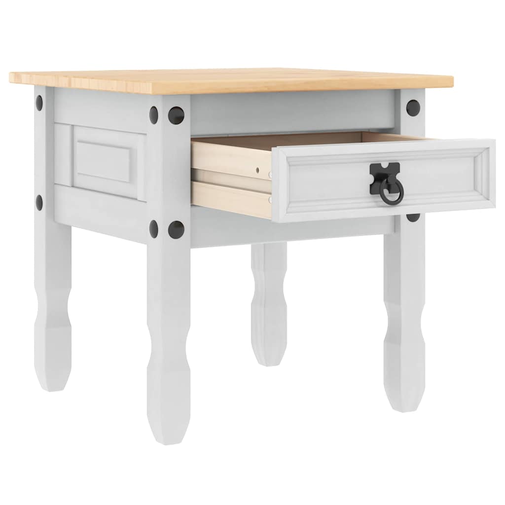 Coffee table with drawer White 50 x 50 x 50 cm