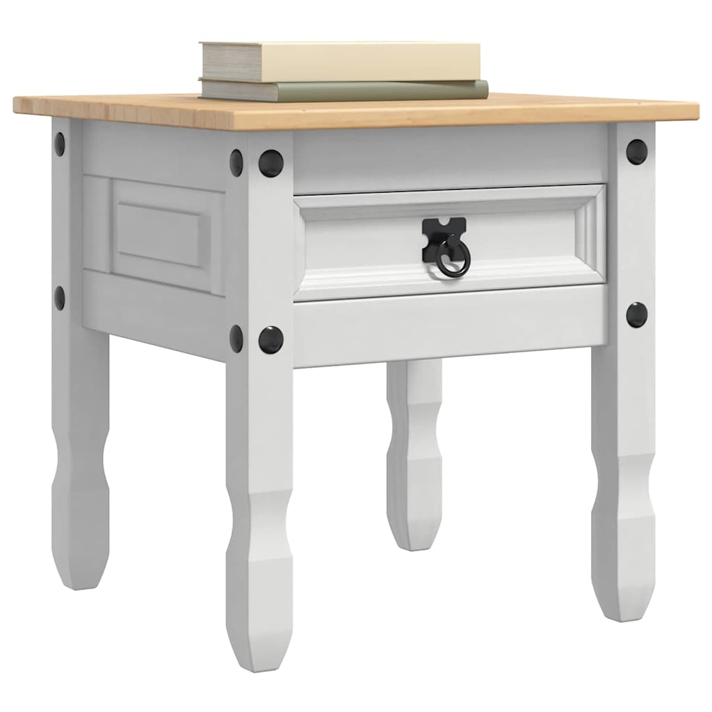 Coffee table with drawer White 50 x 50 x 50 cm