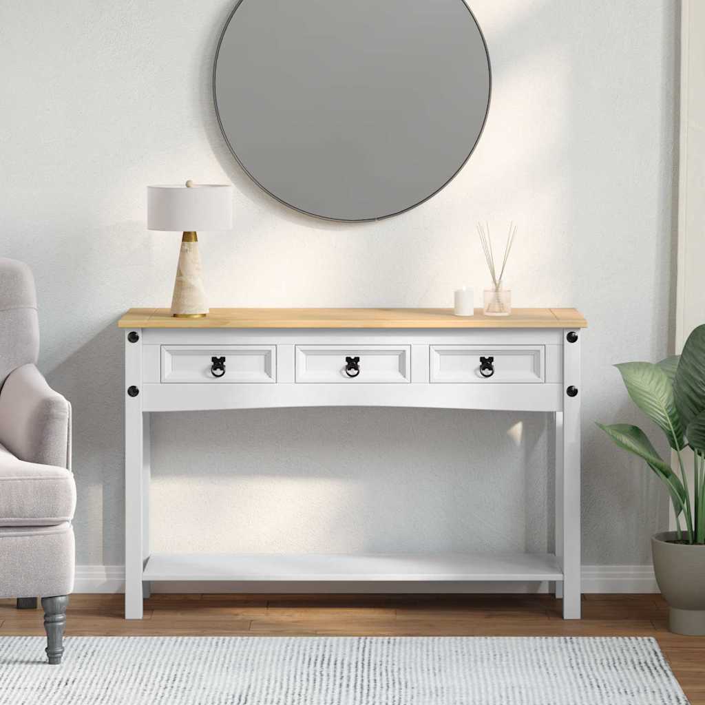 Žurnālgaldiņš ar atvilktnēm Balts 114 x 34,5 x 73 cm