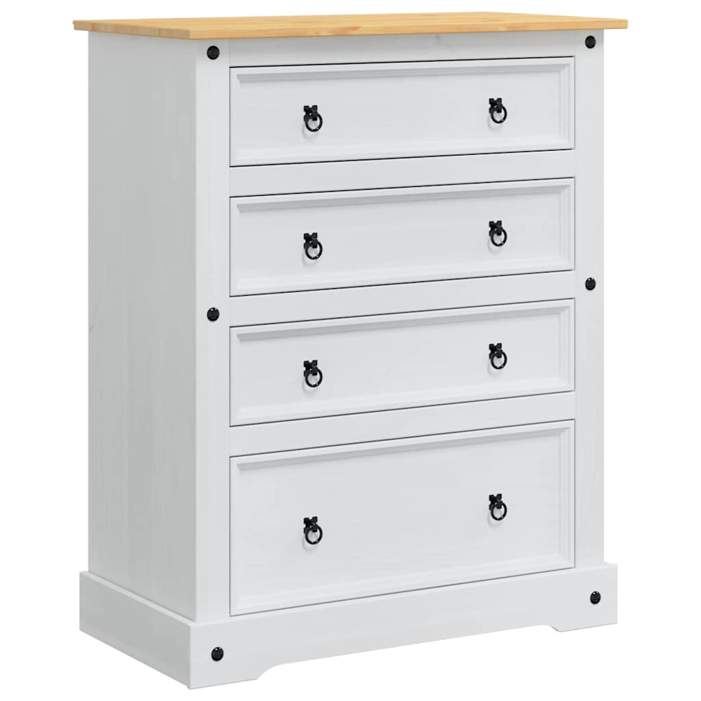 Saugojimo dėžės Balta 92 x 48 x 114 cm Kietas pušies medis
