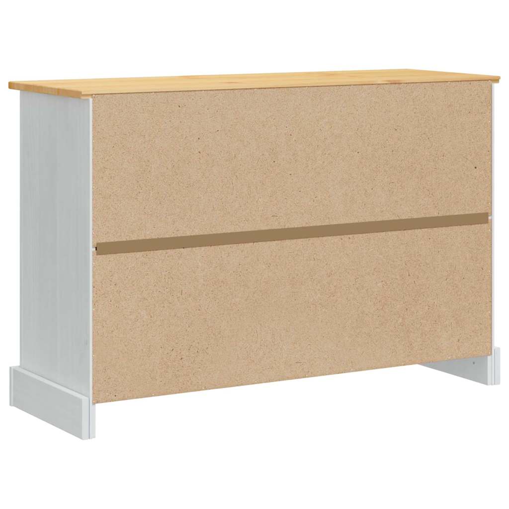 Uzglabāšanas kaste ar atvilktnēm Corona Balta 112 x 40 x 75 cm