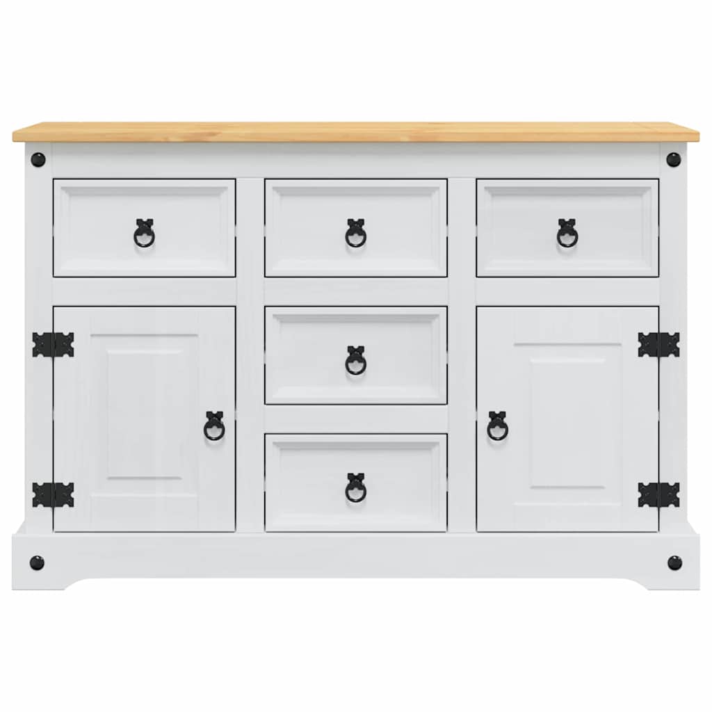Uzglabāšanas kaste ar atvilktnēm Corona Balta 112 x 40 x 75 cm