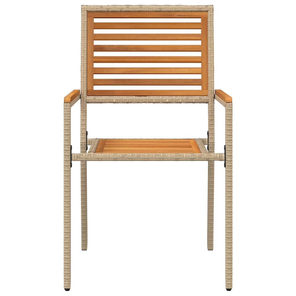 Garden Chairs 4 pcs Cream, Brown
