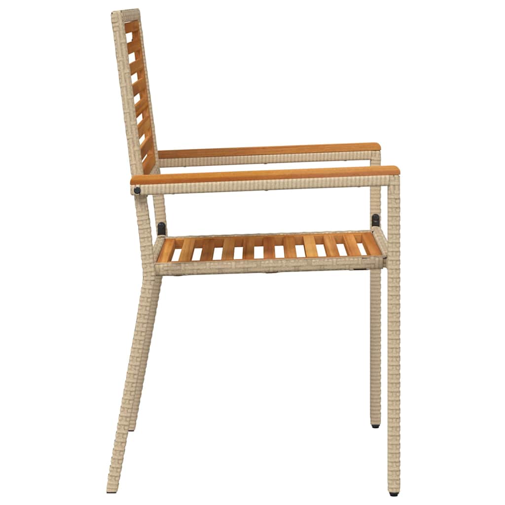 Garden Chairs 4 pcs Cream, Brown