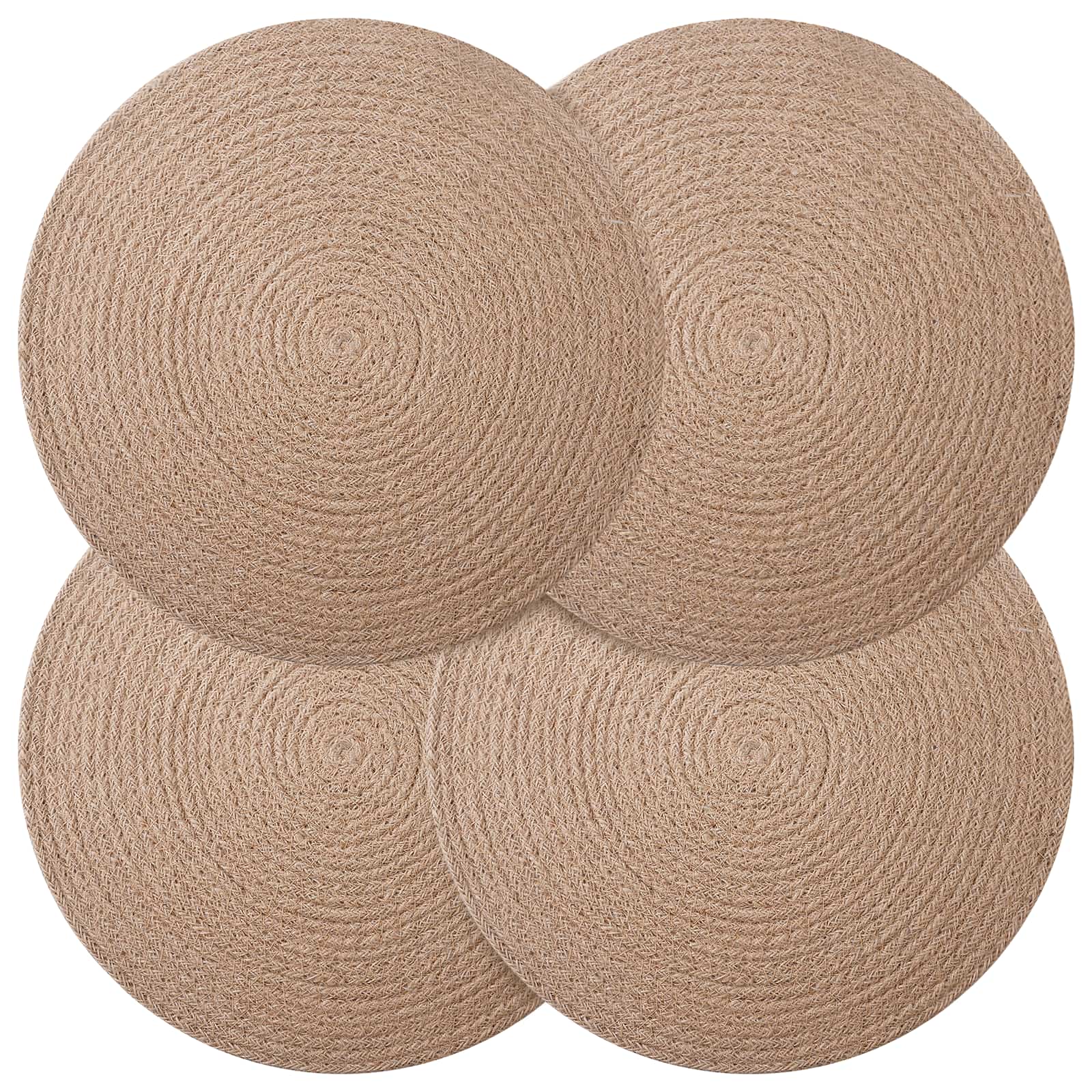 Džiuto paveikslai 4 pcs Natūrali Ø 30 cm 100% Tossa Džiutas