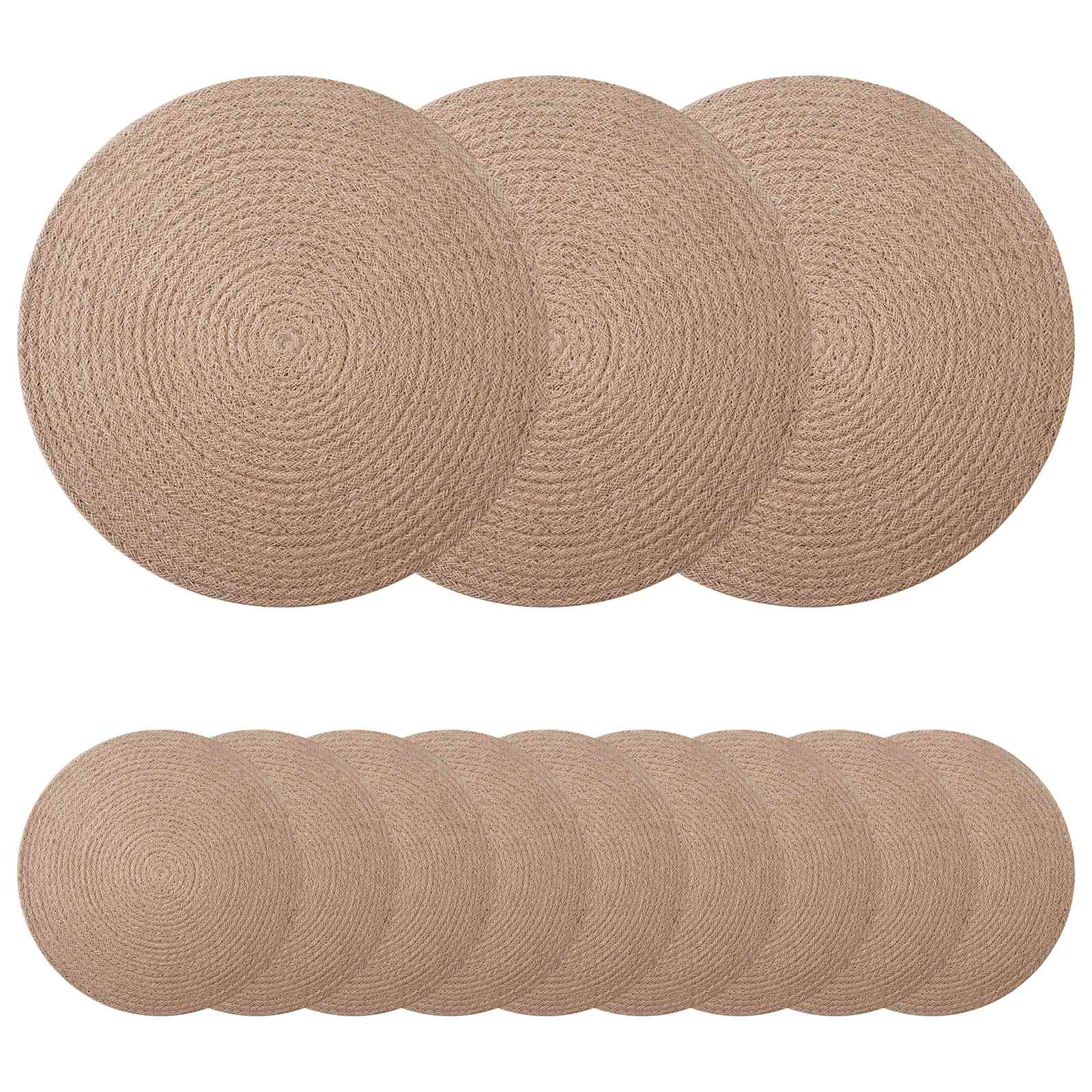 Džiuto paveikslai 12 pcs Natūrali Ø 30 cm 100% Tossa Džiutas