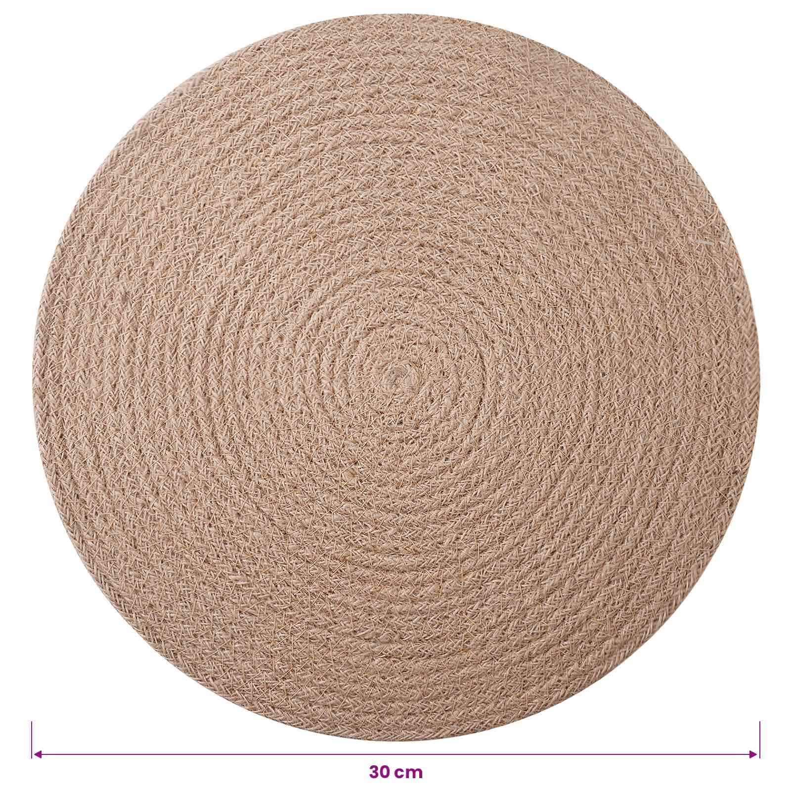 Džiuto paveikslai 12 pcs Natūrali Ø 30 cm 100% Tossa Džiutas