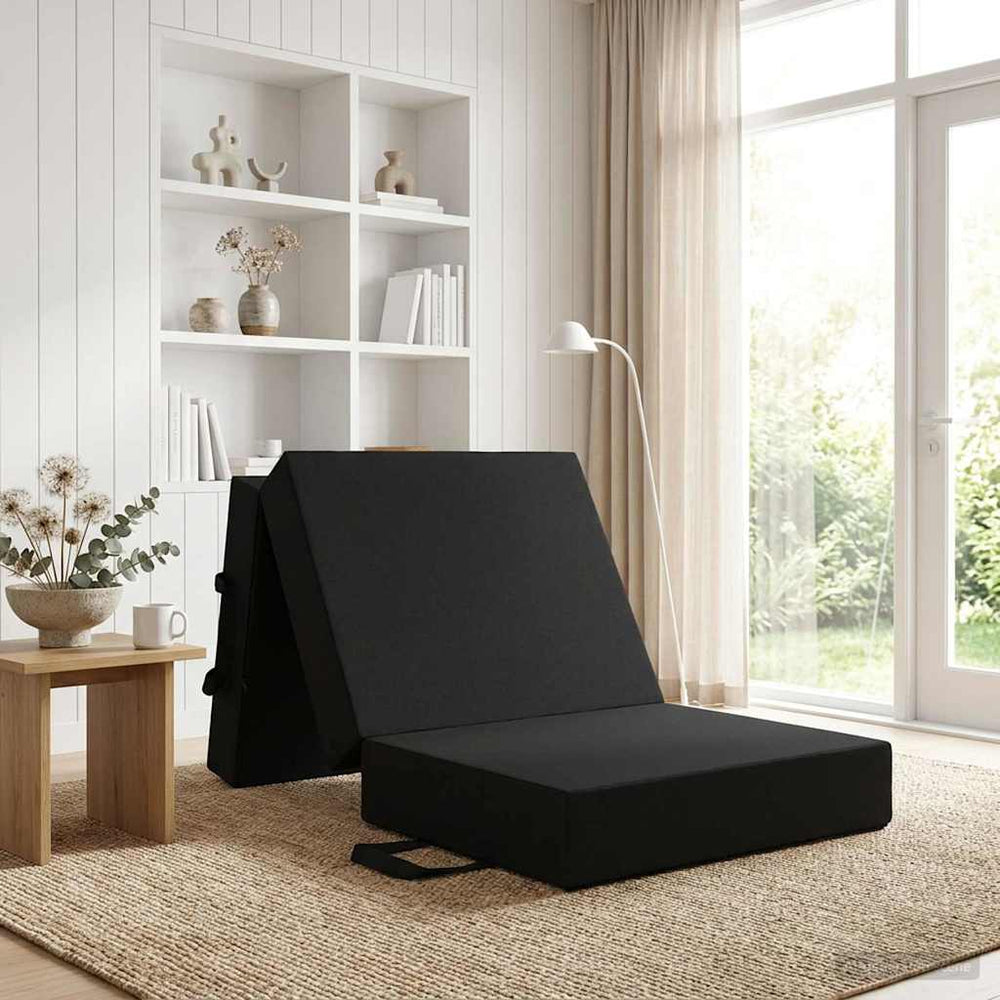Sulankstomas Sofos Lova 75 x 63 x 45 cm Juoda