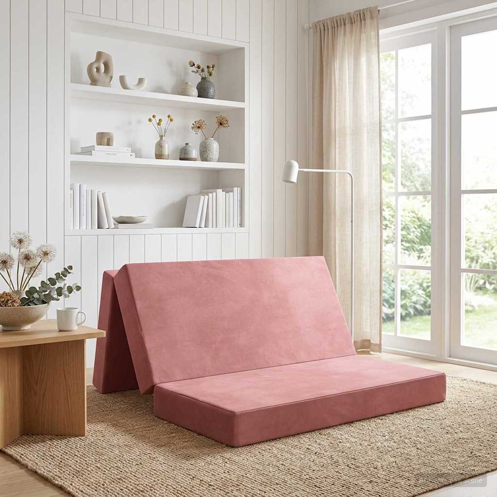 Sulankstomas Sofos Lova 120 x 67 x 45 cm Rožinė