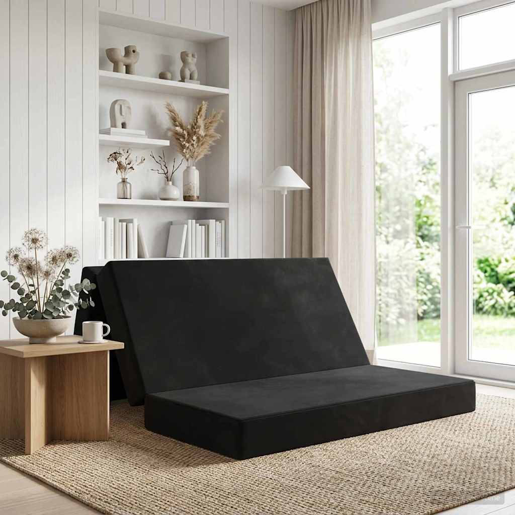 Sulankstomas Sofos Lova 160 x 67 x 45 cm Juoda