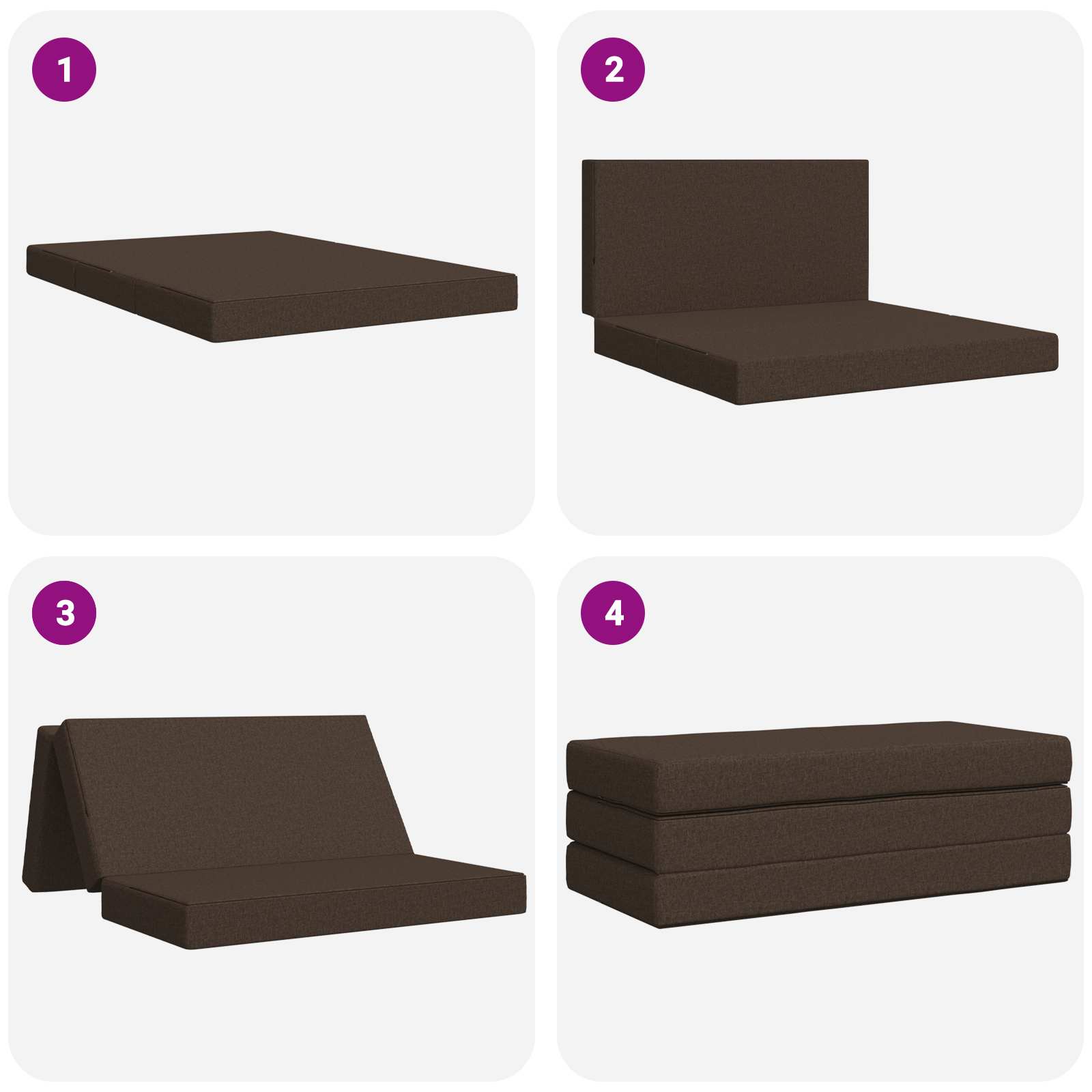 Sulankstomas Sofos Lova 160 x 67 x 45 cm Taupe
