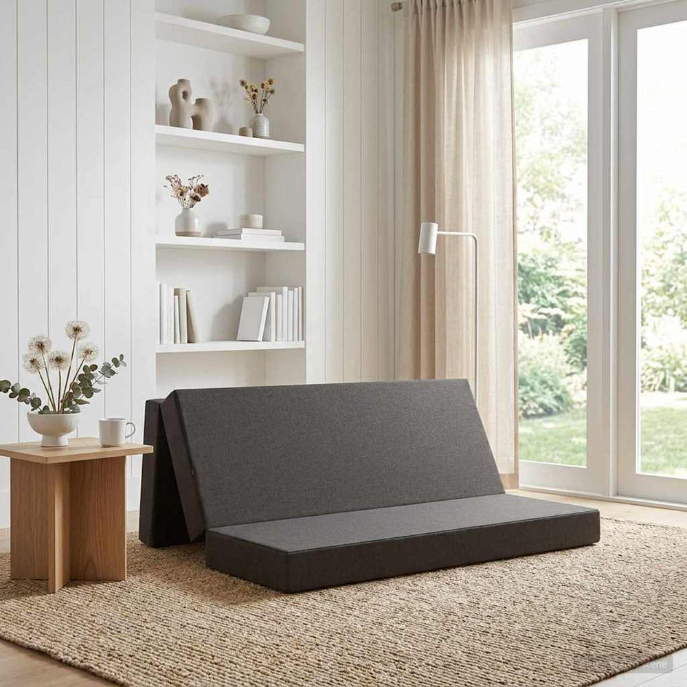 Sulankstomas Sofos Lova 200 x 67 x 45 cm Tamsiai pilka