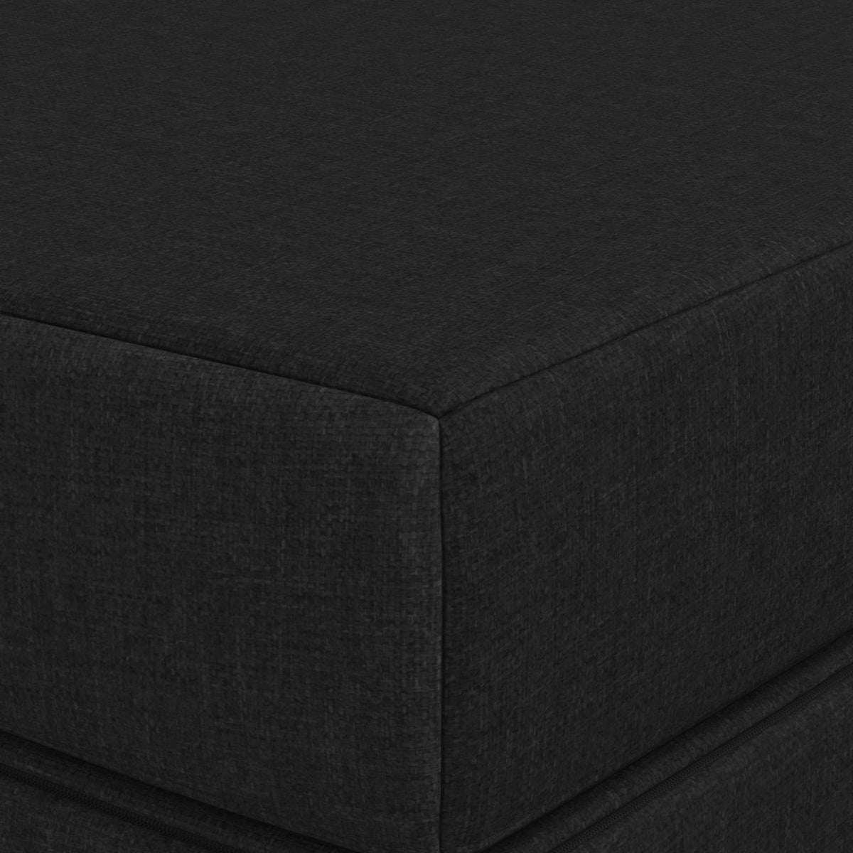 Sulankstomas Sofos Lova 180 x 67 x 45 cm Juoda