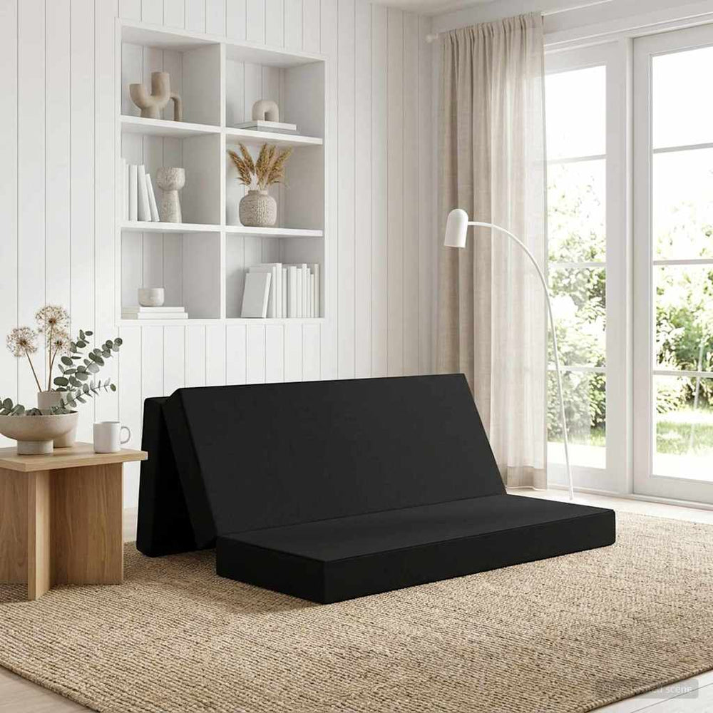 Sulankstomas Sofos Lova 200 x 67 x 45 cm Juoda