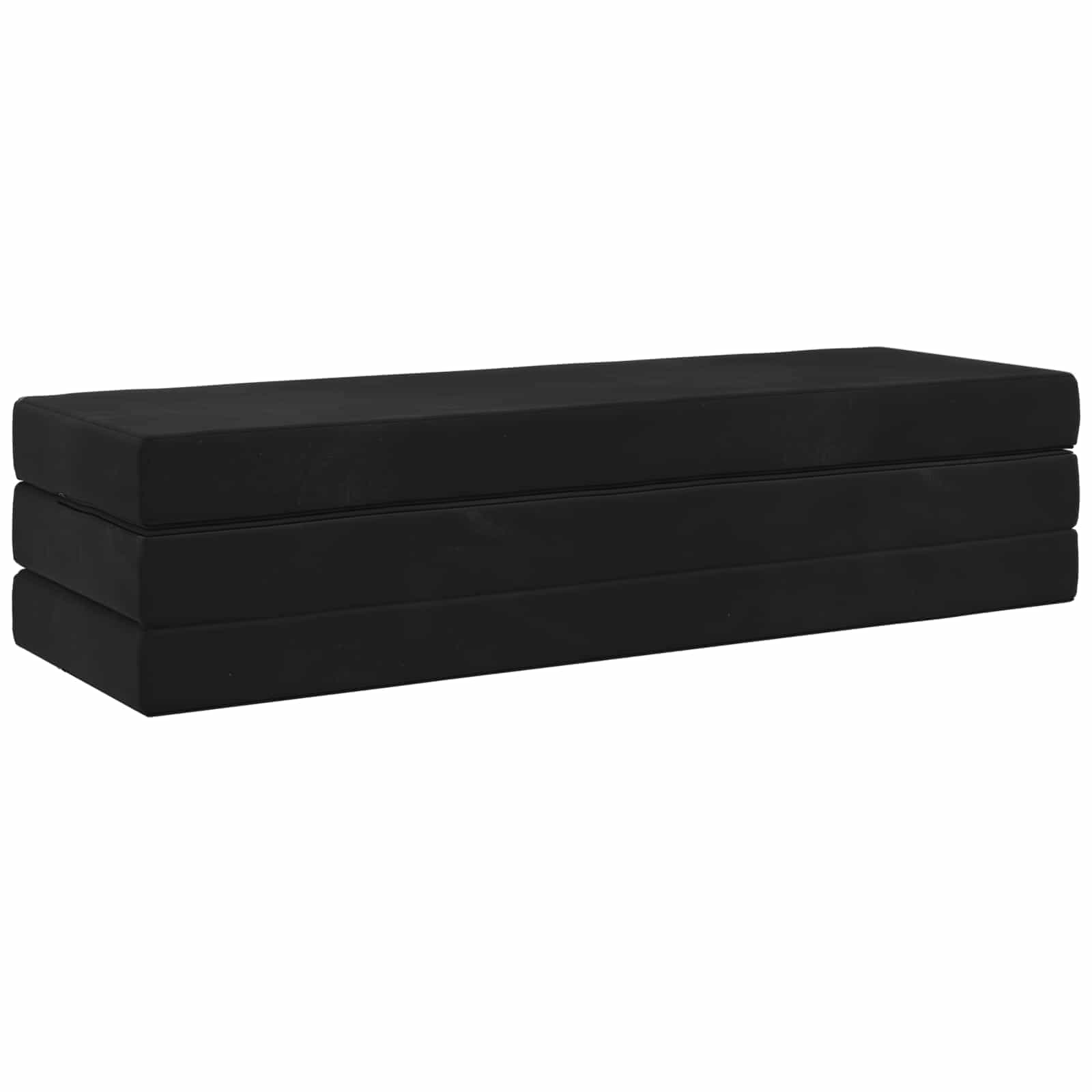 Sulankstomas Sofos Lova 180 x 67 x 45 cm Juoda