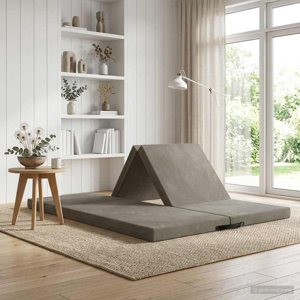 Sulankstomas Sofos Lova 140 x 67 x 45 cm Šviesiai pilka