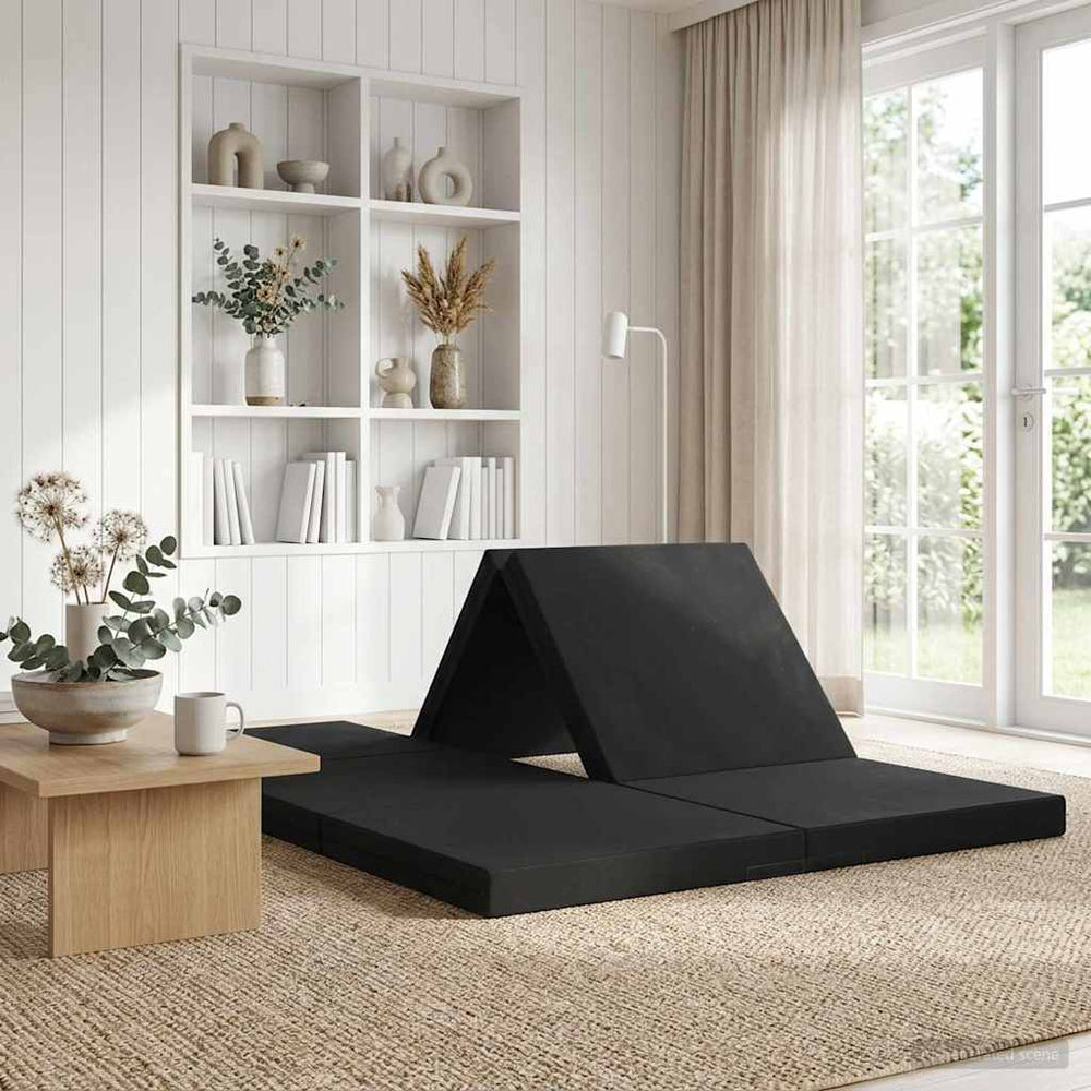 Sulankstomas Sofos Lova 140 x 67 x 45 cm Juoda