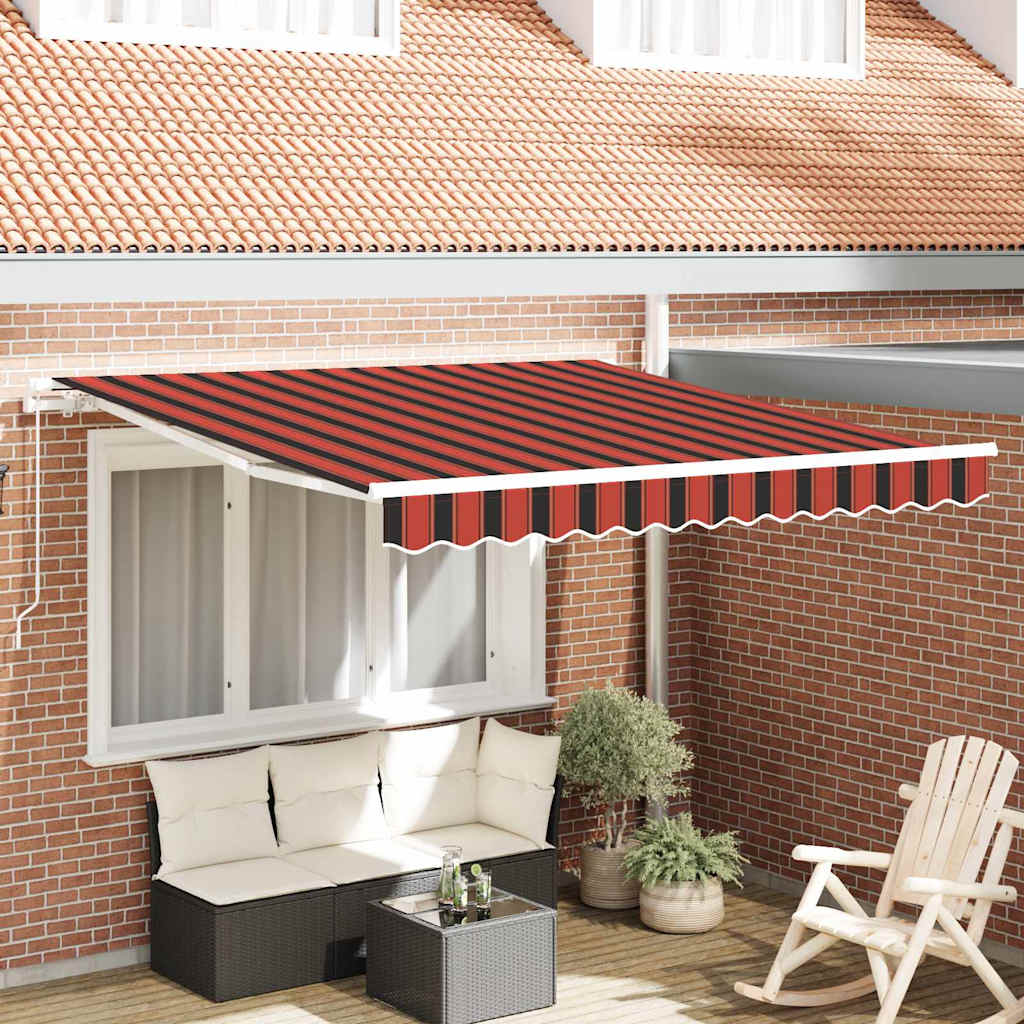Ištraukiama markizė Oranžinė ir ruda 350 x 250 cm audinys