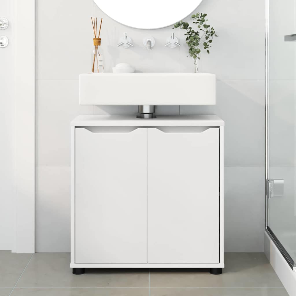 Vonios kriauklės cabinetas su lentyna Balta 60 x 30 x 60 cm