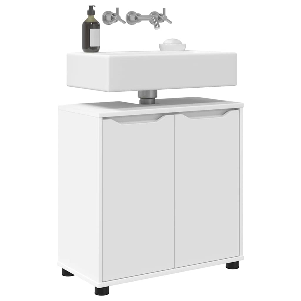 Vonios kriauklės cabinetas su lentyna Balta 60 x 30 x 60 cm