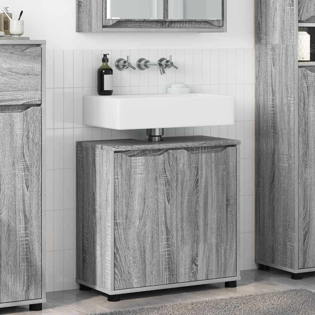 Vonios kriauklės cabinetas Pilkas Sonoma 60 x 30 x 60 cm