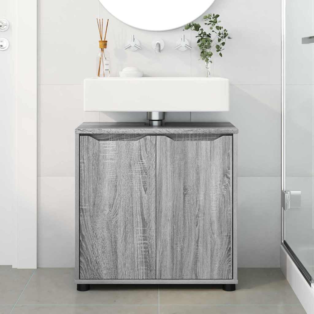 Vonios kriauklės cabinetas Pilkas Sonoma 60 x 30 x 60 cm