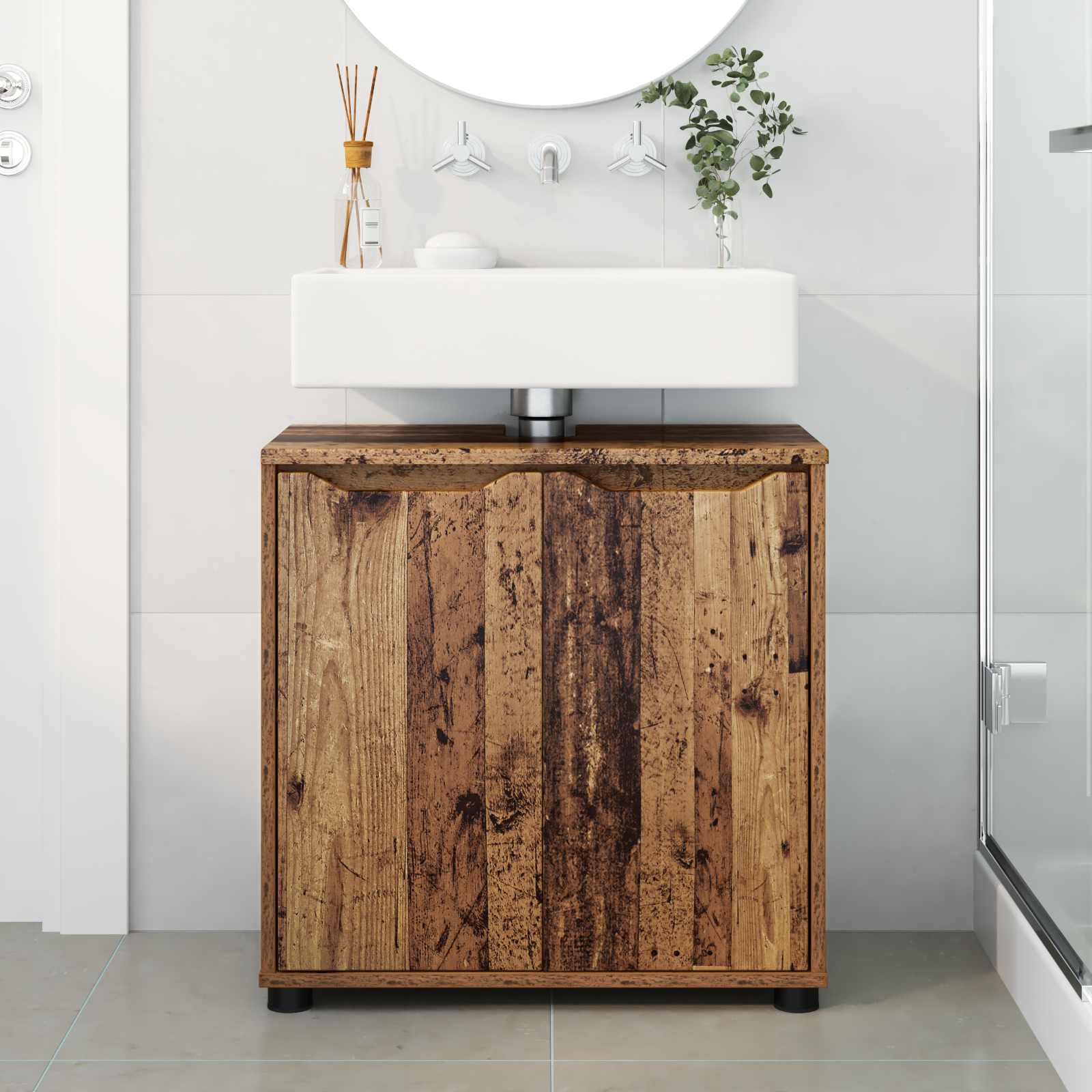 Vonios kriauklės cabinetas Senovinis medis 60 x 30 x 60 cm