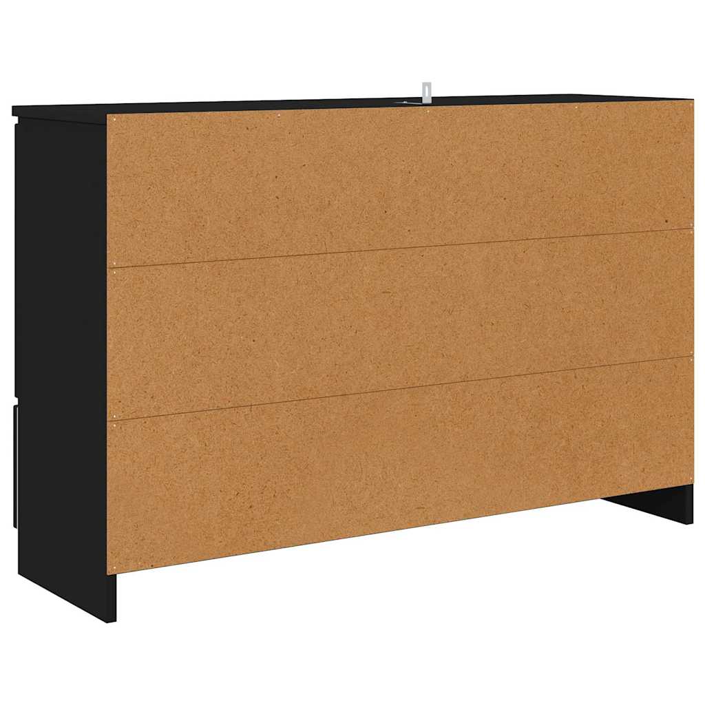 Kabalas su stalčių Juoda 100 x 30 x 65,6 Apdirbta mediena