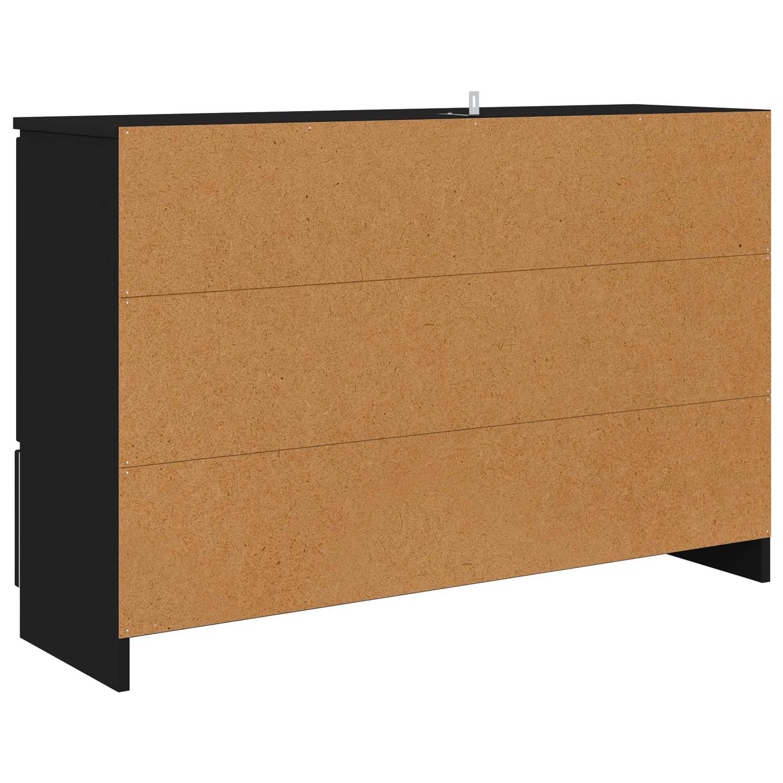 Kabalas su stalčių Juoda 100 x 30 x 65,6 Apdirbta mediena