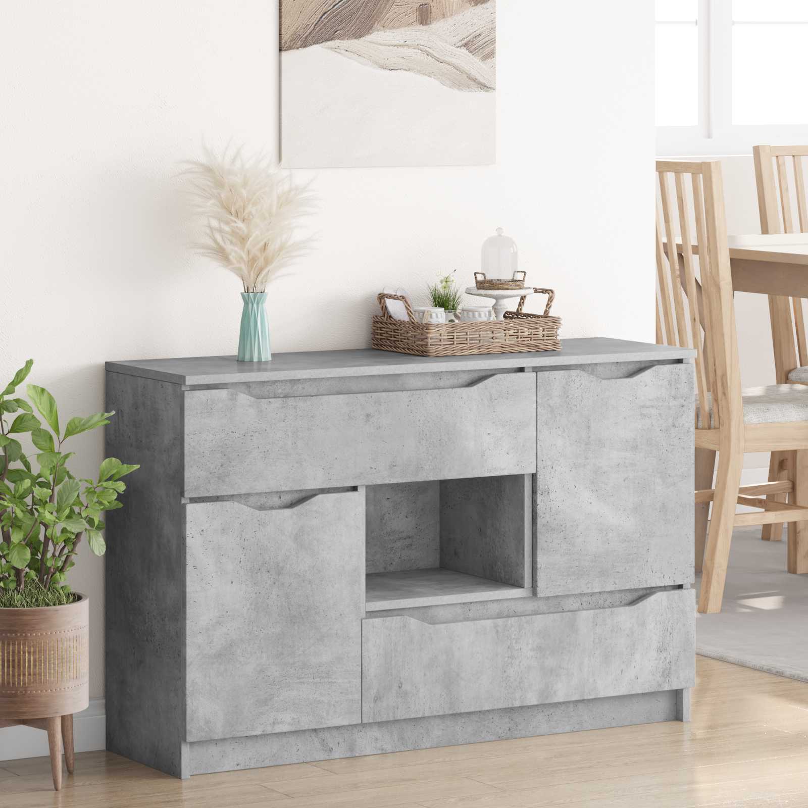 Kabalas Betono pilka 100 x 30 x 65,6 Apdirbta mediena