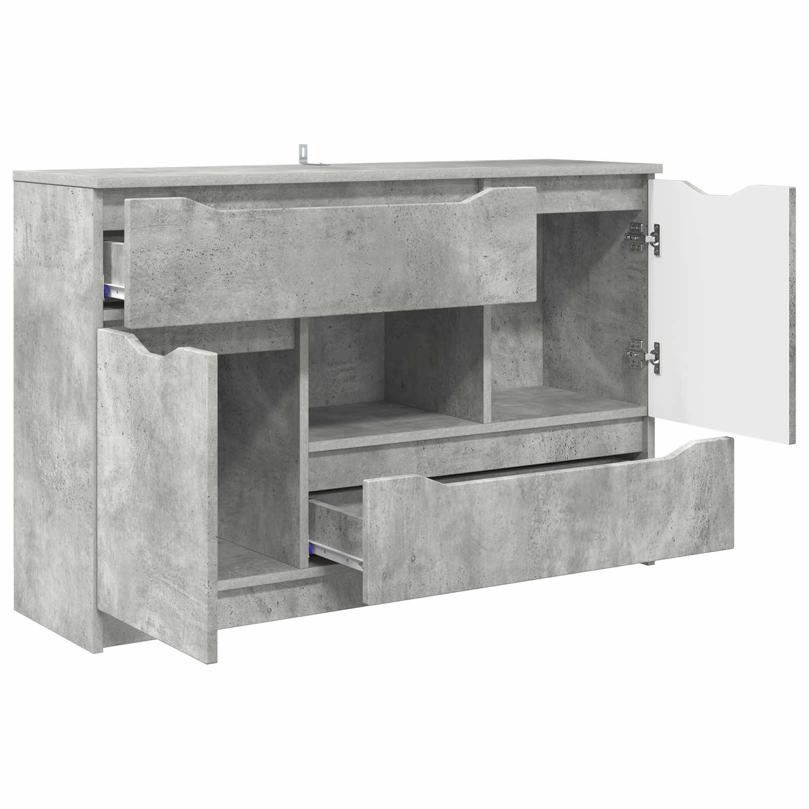 Kabalas Betono pilka 100 x 30 x 65,6 Apdirbta mediena