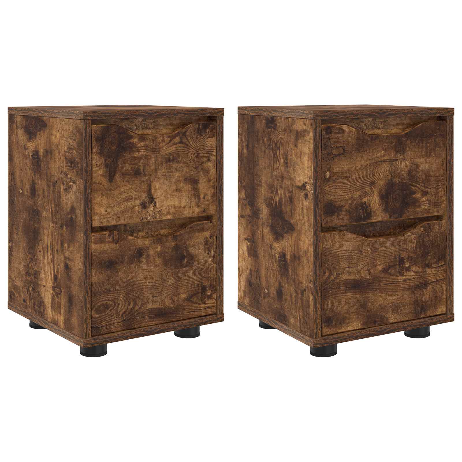 Naktiniai staliukai 2 pcs Rūkyta ąžuolas 30,5 x 30 x 43 cm