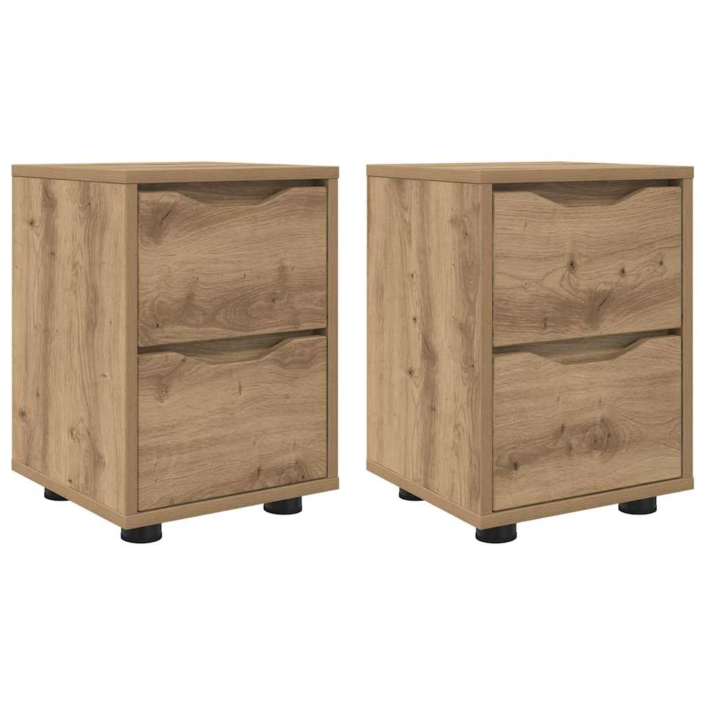 Naktiniai staliukai 2 pcs Amatininkų ąžuolas 30,5 x 30 x 43 cm