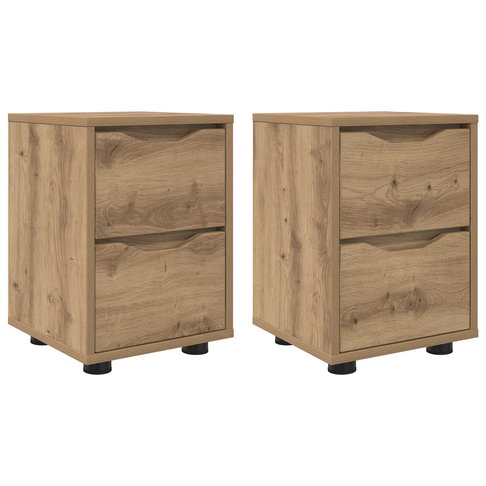 Naktiniai staliukai 2 pcs Amatininkų ąžuolas 30,5 x 30 x 43 cm