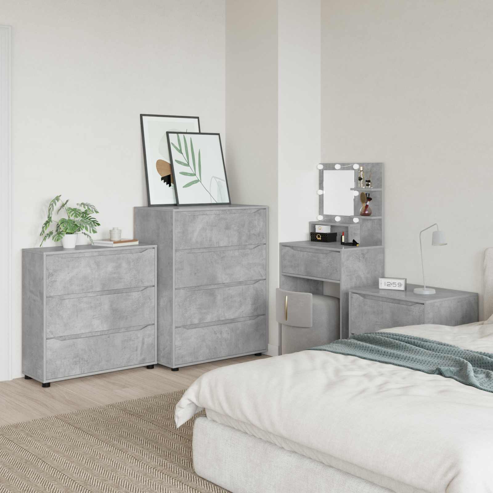 Oppbevaringsskap Betono pilka 80 x 31 x 81 cm Apdirbta mediena